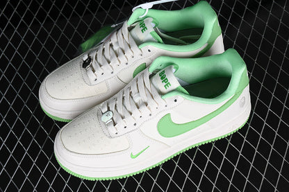 Tênis Cano Baixo Couro Branco Verde