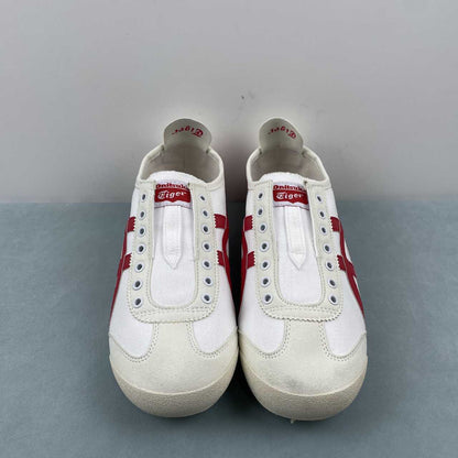 Tênis Couro Estilo Vintage Branco Bordô