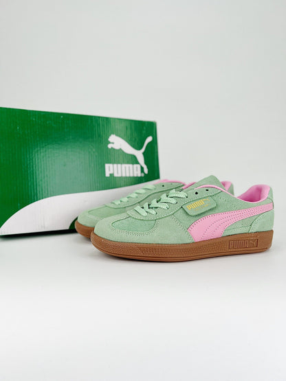 Tênis Couro Colorido Branco Mint e Rosa
