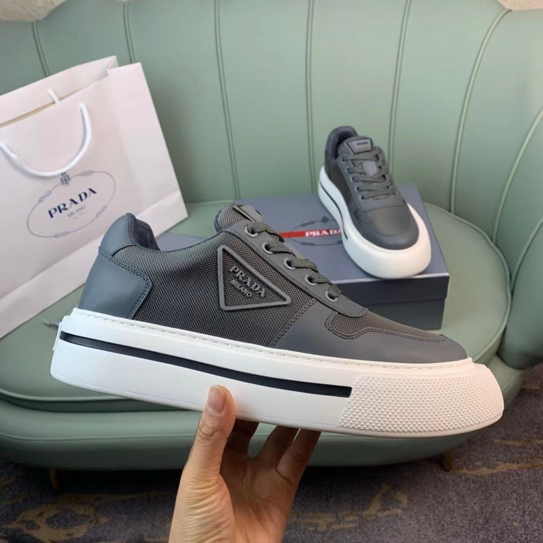 Tênis Cinza Chumbo Couro Premium Casual