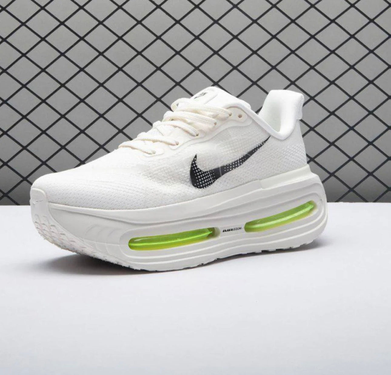 Tênis Runner Malha Branco Verde