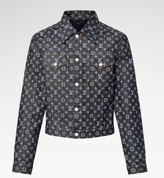 Louis Vuitton Jaqueta Jeans Jacquard Monogram