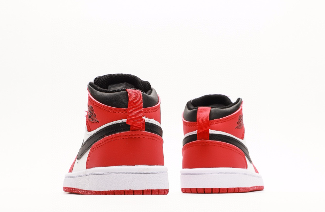 Tênis Cano Alto Infantil Couro Vermelho e Preto