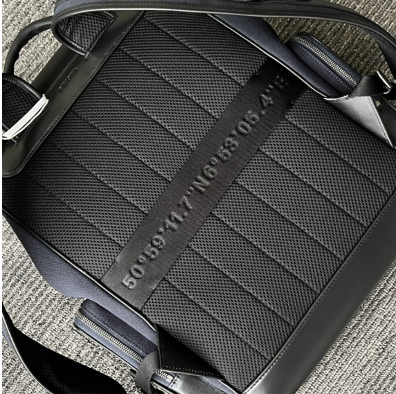 Mochila Couro Azul Azul Marinho