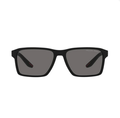 Óculos de Sol Acetato Preto Detalhe Vermelho
