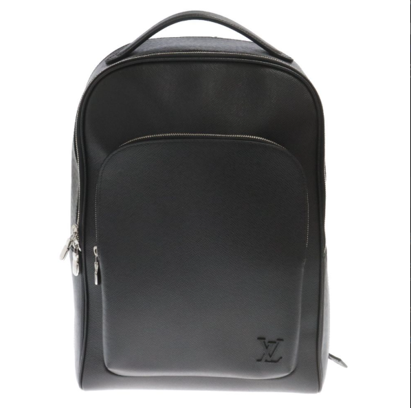 Mochila Couro Texturizado Preto Alças Ajustáveis