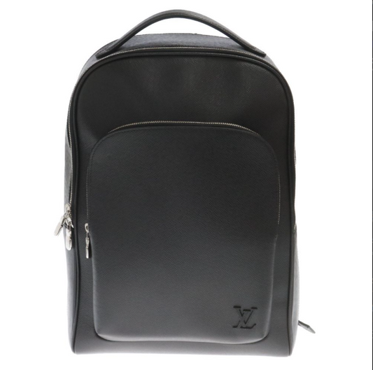 Mochila Couro Texturizado Preto Alças Ajustáveis