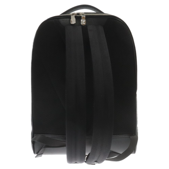 Mochila Couro Texturizado Preto Alças Ajustáveis