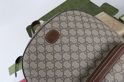 Mochila Lona Canvas Padrão Letras Entrelaçadas