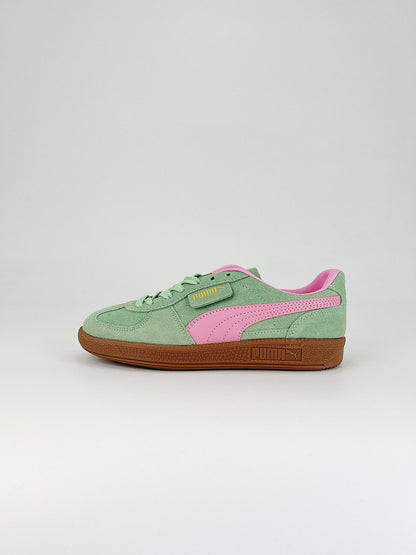 Tênis Couro Colorido Branco Mint e Rosa