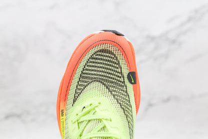 Tênis Running Malha Amarelo Neon Detalhe Laranja