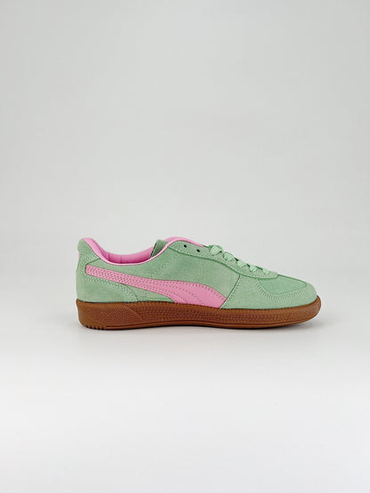 Tênis Couro Colorido Branco Mint e Rosa