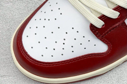Tênis Cano Baixo Couro Vermelho Vintage