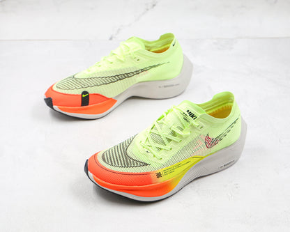 Tênis Running Malha Amarelo Neon Detalhe Laranja