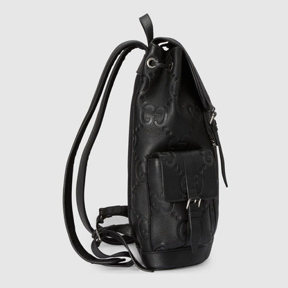 Mochila Letras Entrelaçadas Preta Jumbo