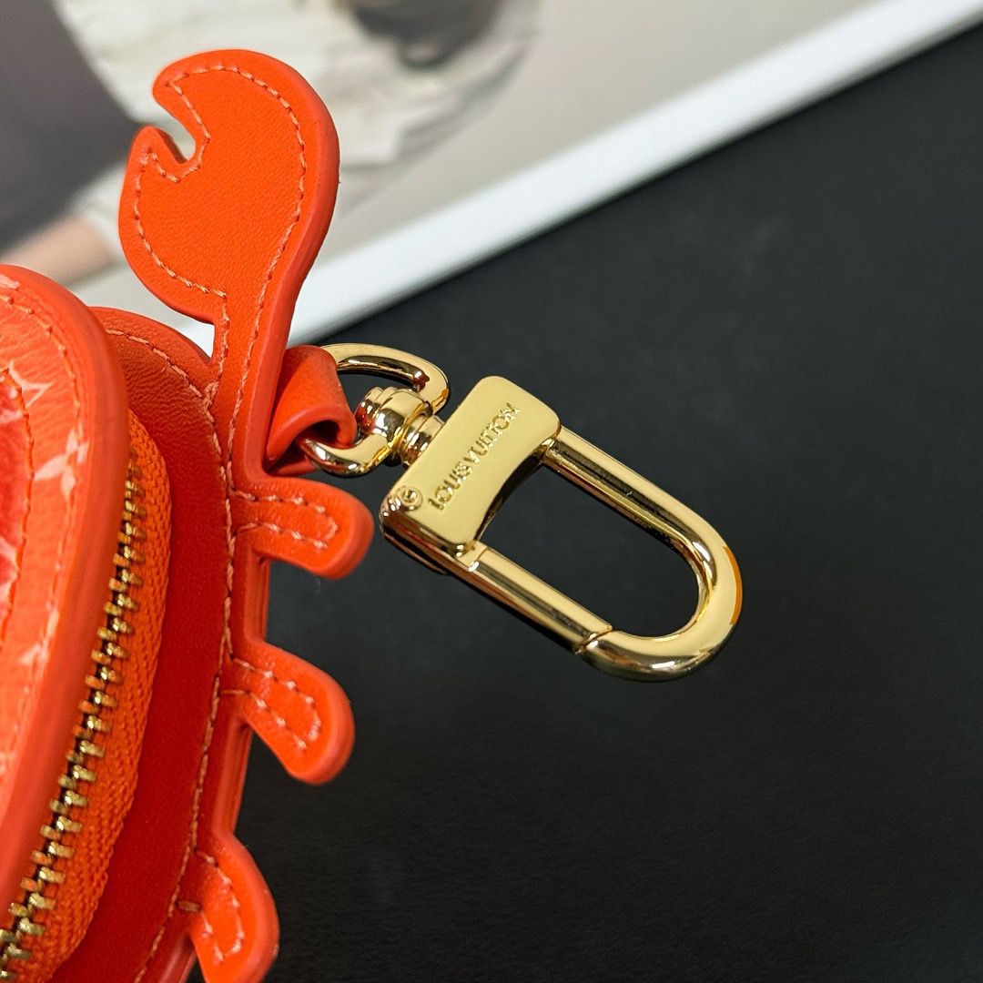 Chaveiro Pingente Silicone Caranguejo Laranja