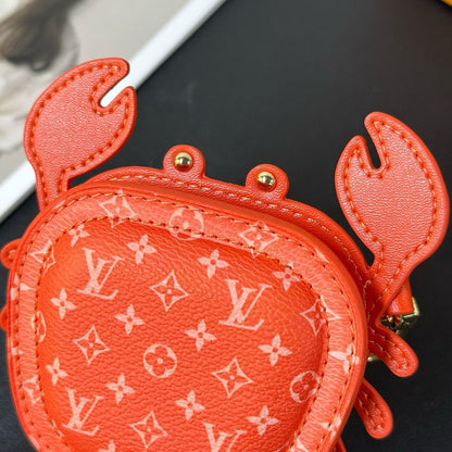 Chaveiro Pingente Silicone Caranguejo Laranja