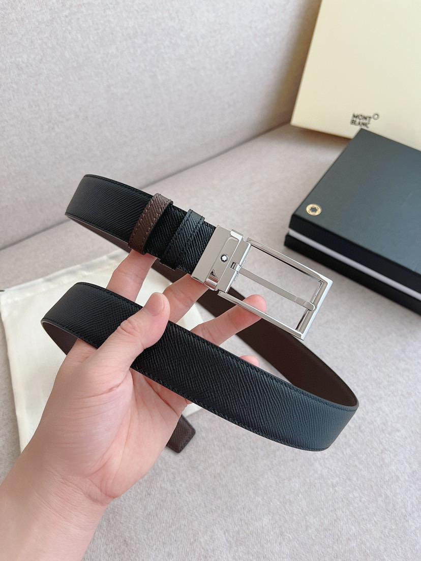 Cinto Couro Liso Preto Fivela Minimalista