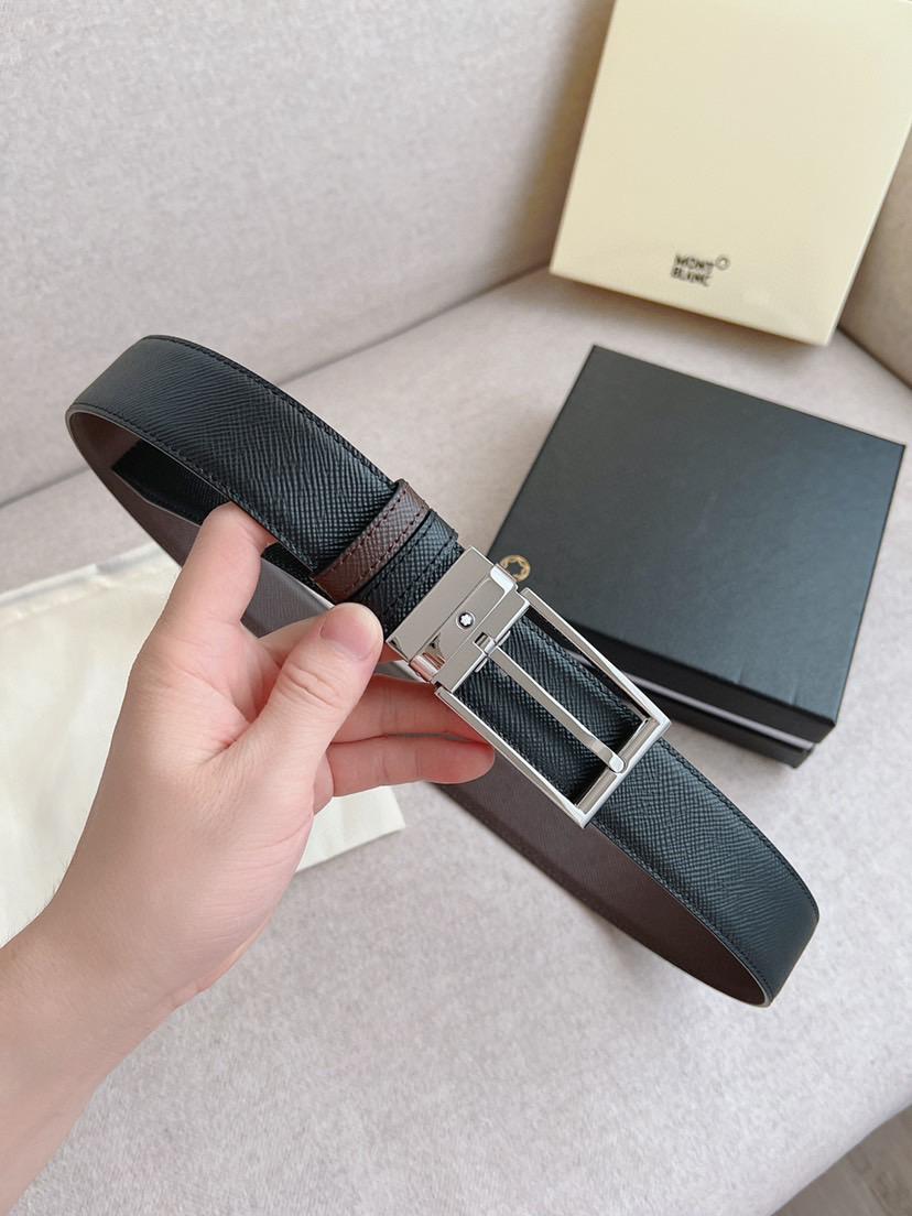 Cinto Couro Liso Preto Fivela Minimalista
