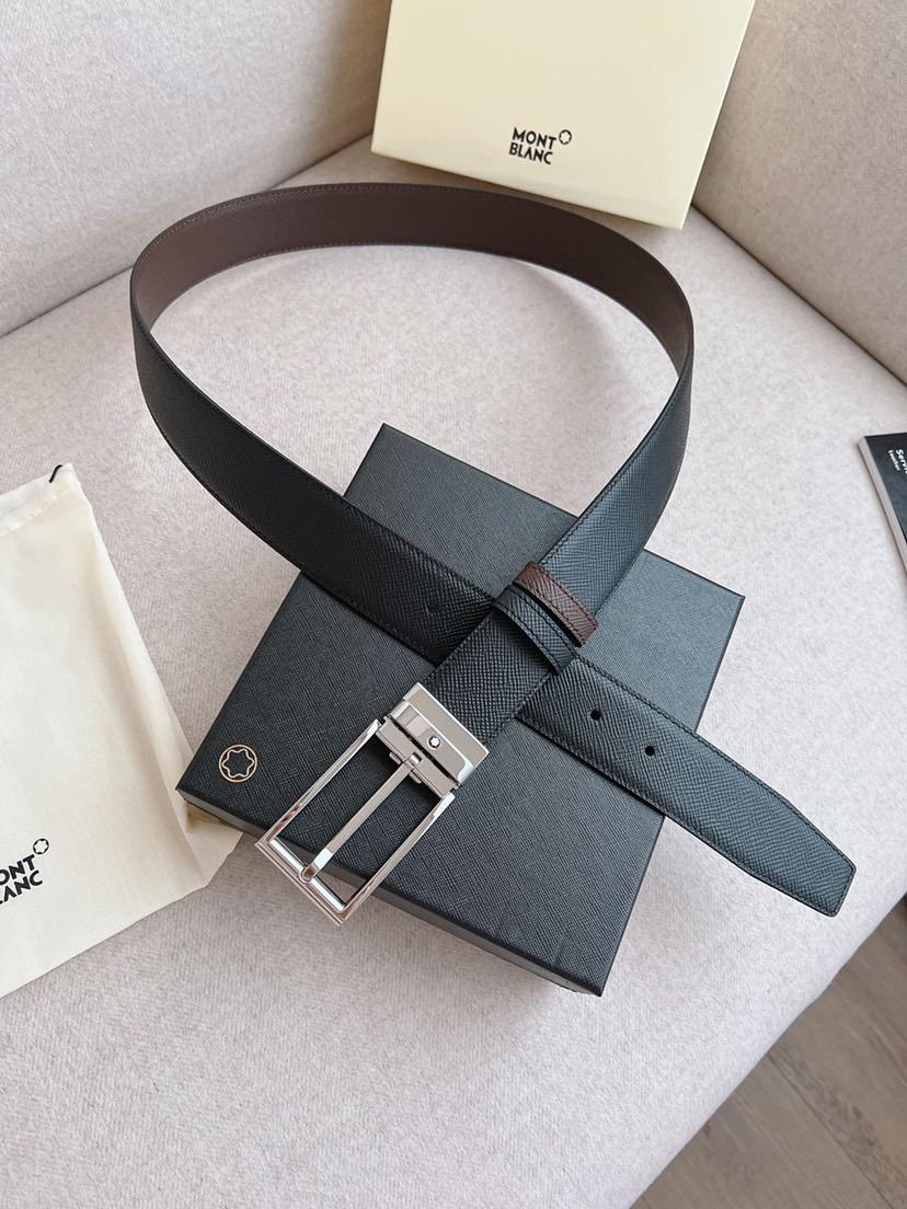Cinto Couro Liso Preto Fivela Minimalista