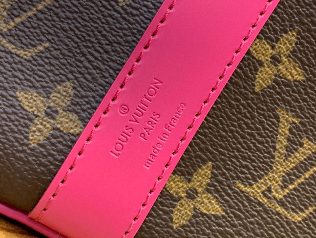 Mala de Viagem Lona Rosa Alça Ajustável 50cm