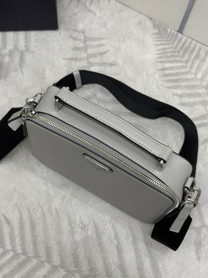 Bolsa Ombro Couro Cinza