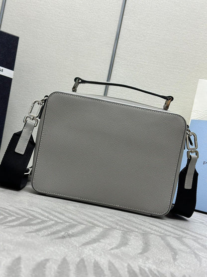 Bolsa Ombro Couro Cinza