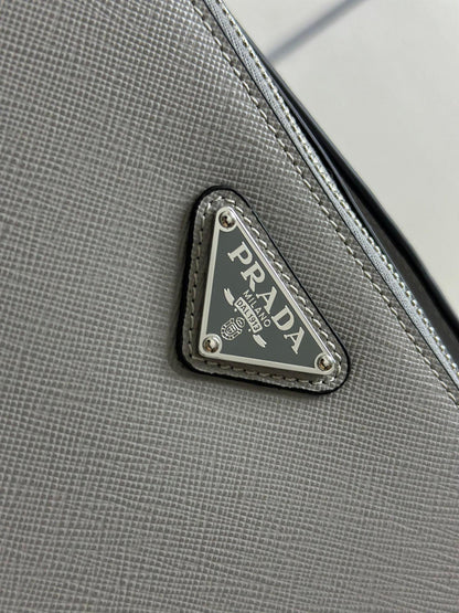Bolsa Ombro Couro Cinza