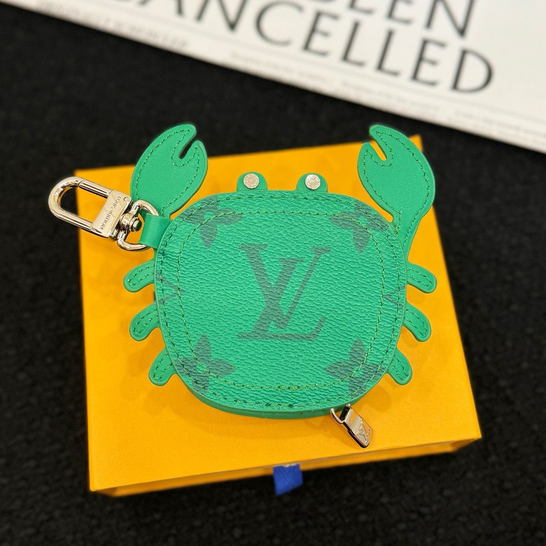 Chaveiro Bolsa Pendente Caranguejo Verde