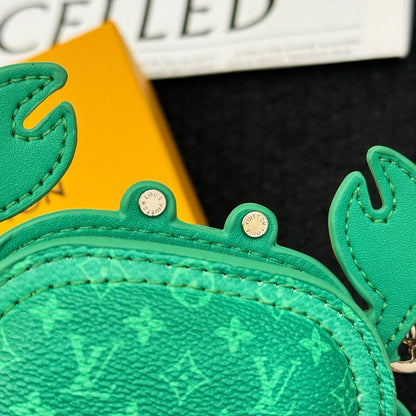 Chaveiro Bolsa Pendente Caranguejo Verde