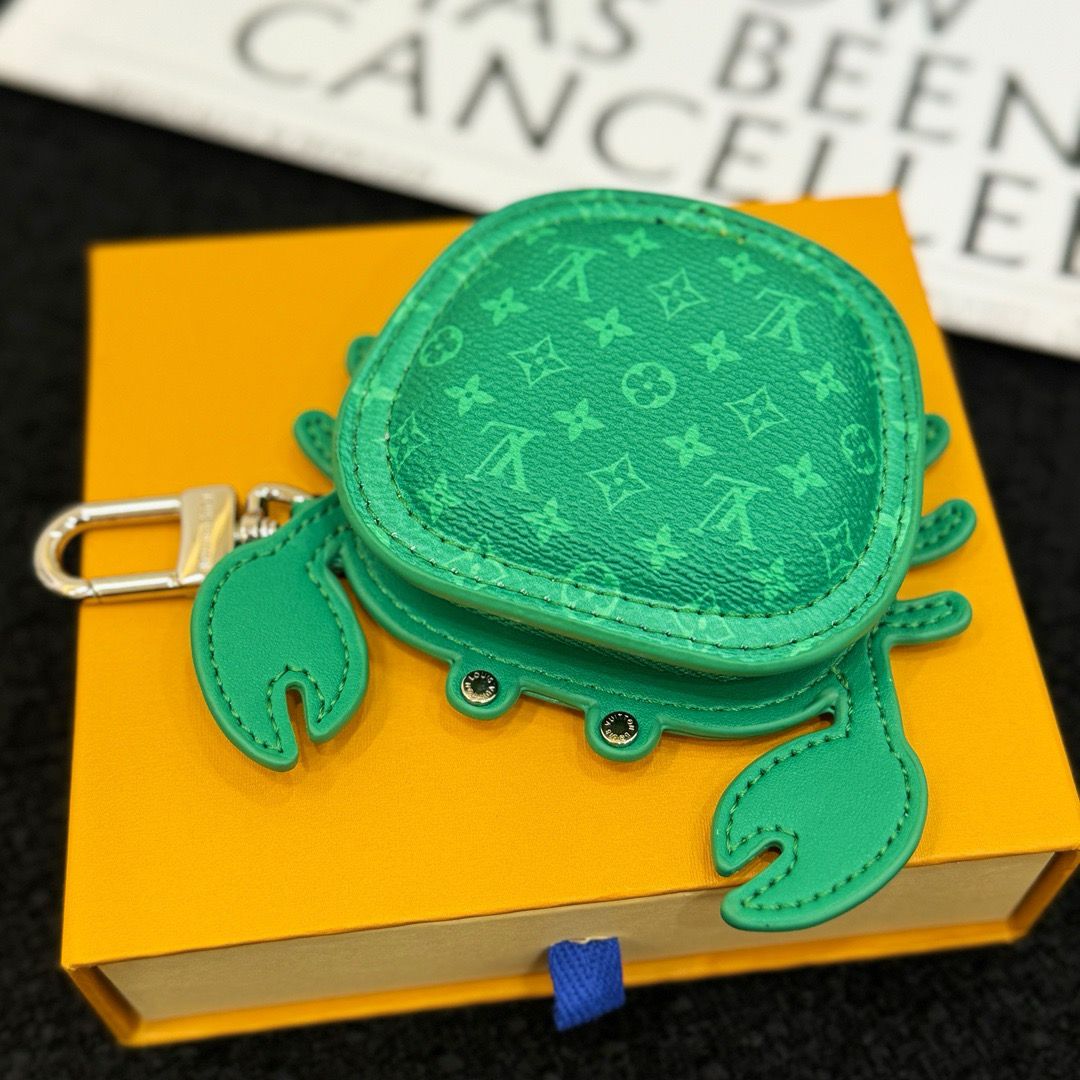 Chaveiro Bolsa Pendente Caranguejo Verde