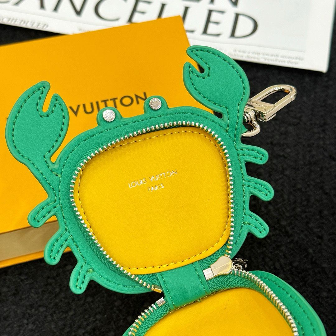 Chaveiro Bolsa Pendente Caranguejo Verde