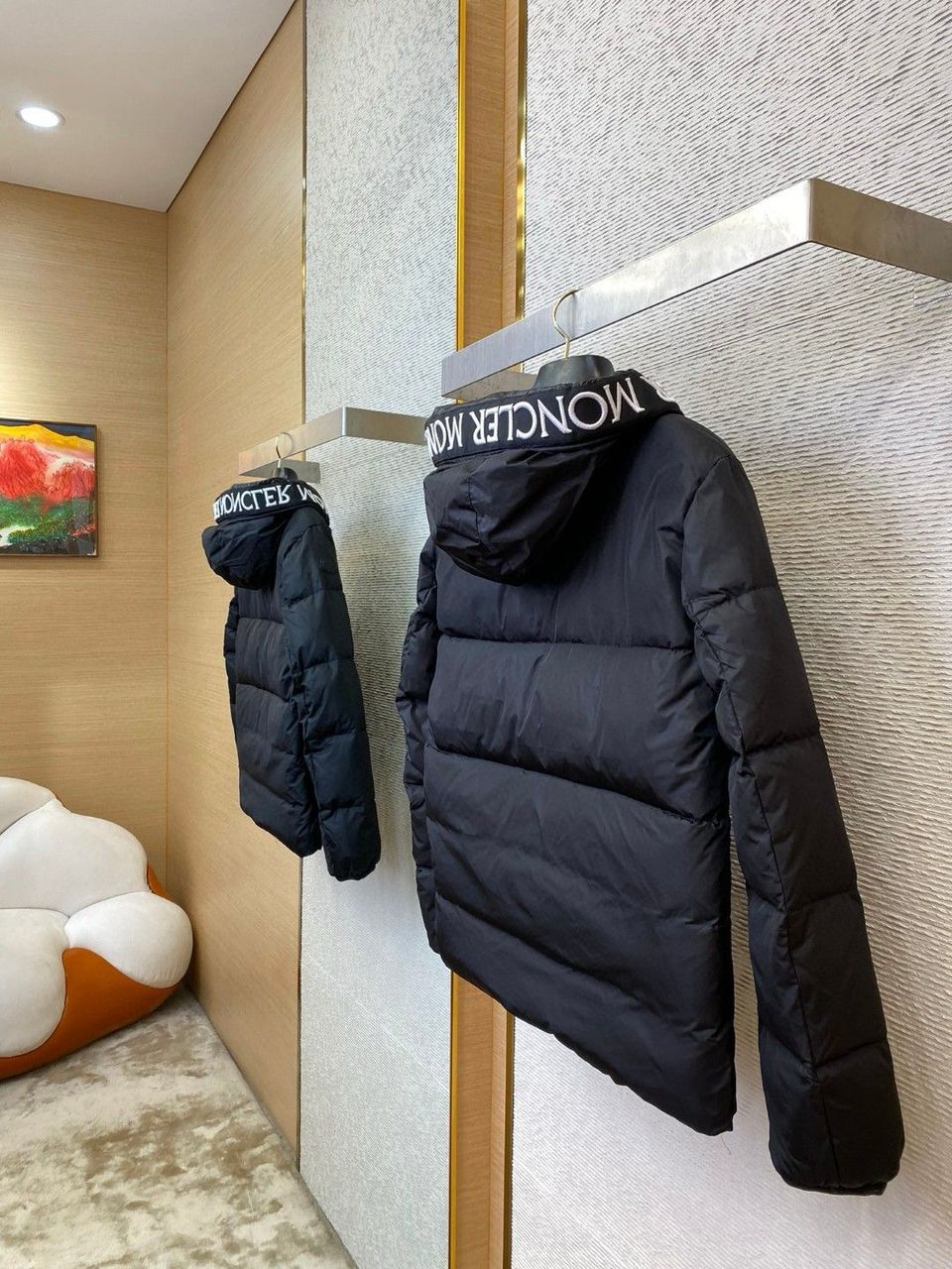 Jaqueta Acolchoada Nylon Preto Brilhante