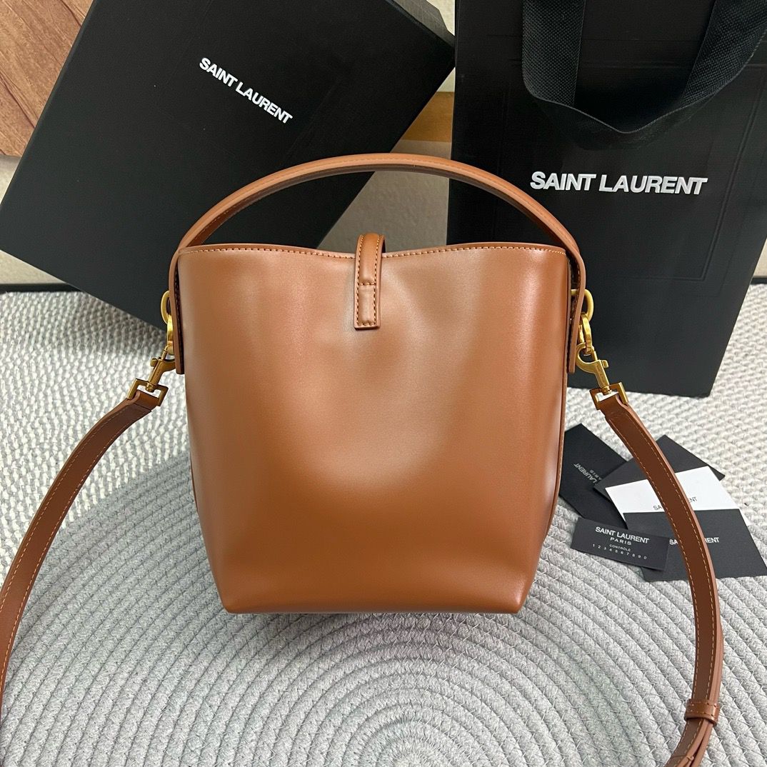 Bolsa Satchel Couro Marrom Grande