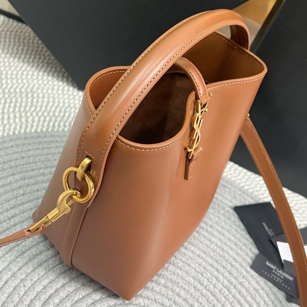 Bolsa Satchel Couro Marrom Grande