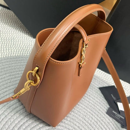 Bolsa Satchel Couro Marrom Grande