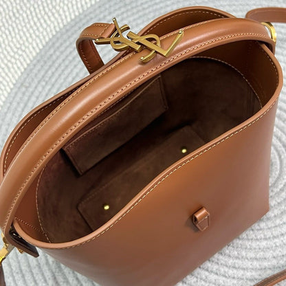 Bolsa Satchel Couro Marrom Grande