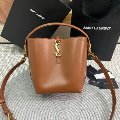 Bolsa Satchel Couro Marrom Grande