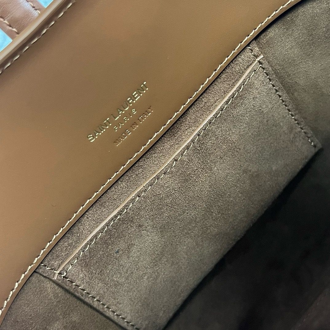 Bolsa Satchel Couro Marrom Grande