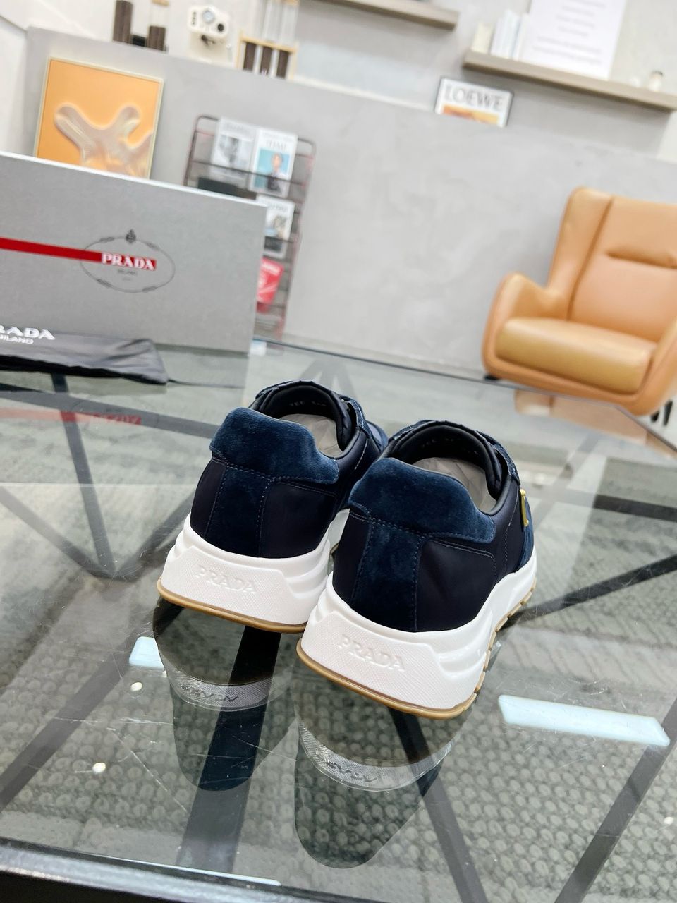 Tênis Nylon Azul Solado Textil