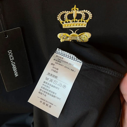 Camiseta Algodão Branca Bordado Coroa Frontal