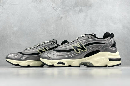 Tênis Runner Couro Prata Metalizado