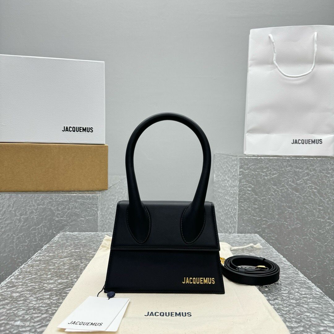 Bolsa Couro Preto Minimalista