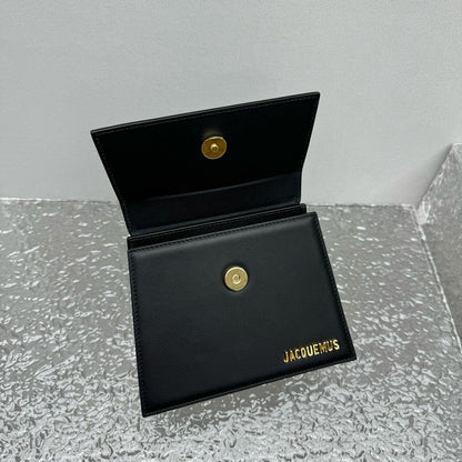 Bolsa Couro Preto Minimalista