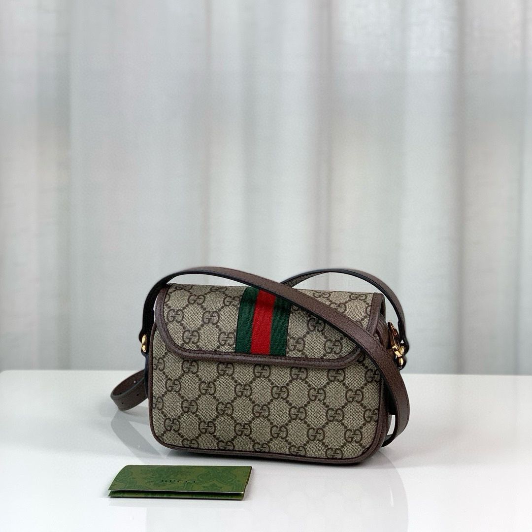 Bolsa Tiracolo Couro Padrão Letras Entrelaçadas Mini