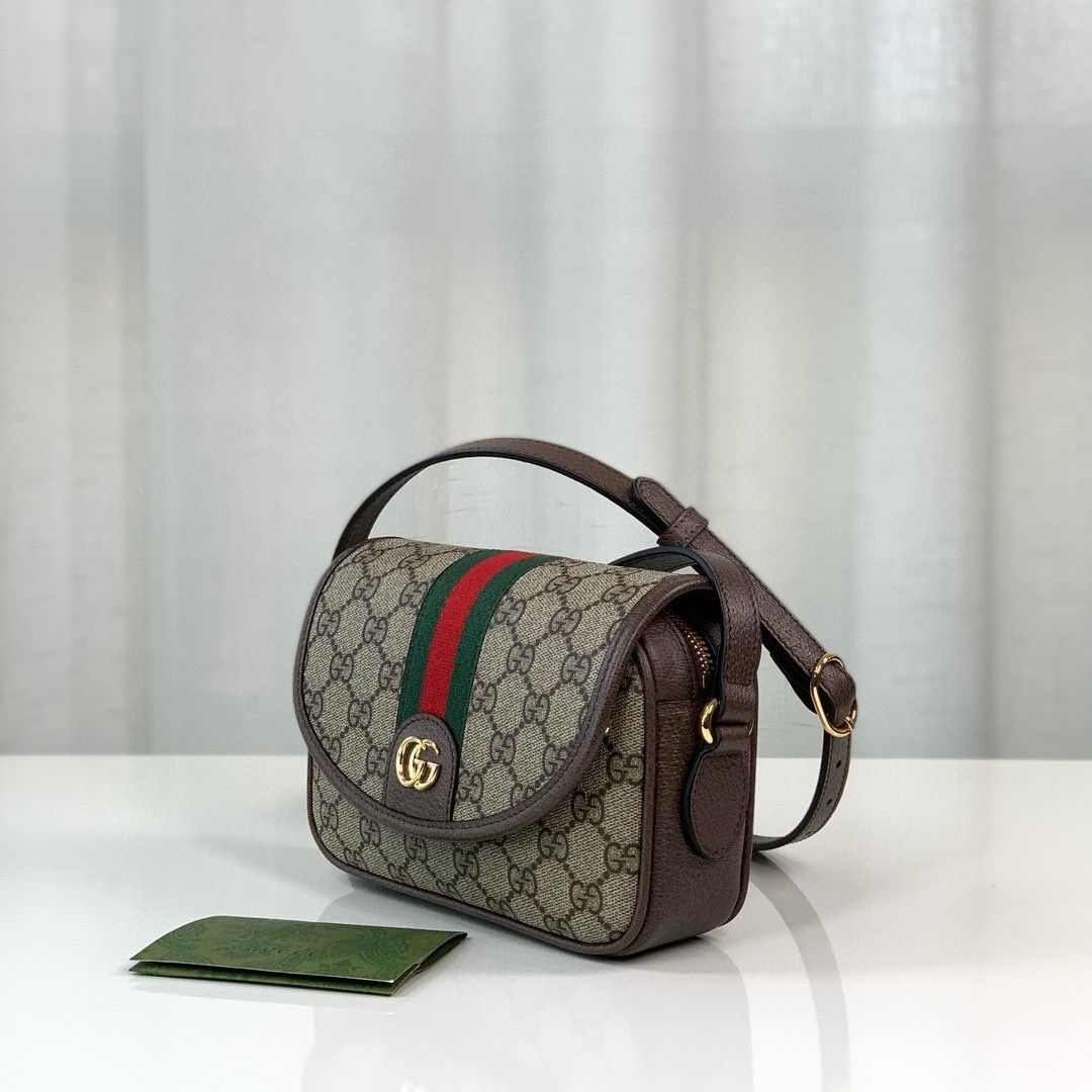 Bolsa Tiracolo Couro Padrão Letras Entrelaçadas Mini