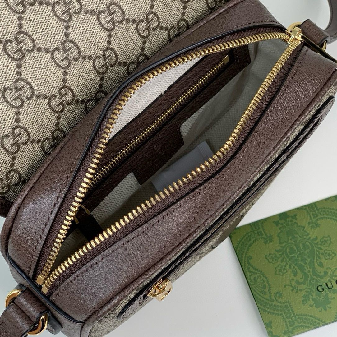 Bolsa Tiracolo Couro Padrão Letras Entrelaçadas Mini