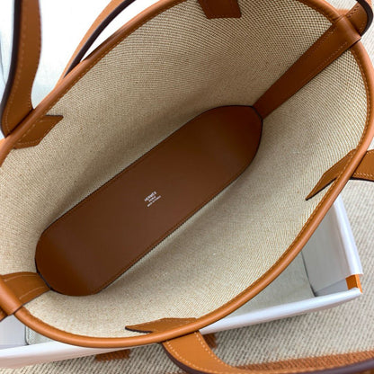Bolsa Tote Lona Cru Alças Viés 40cm