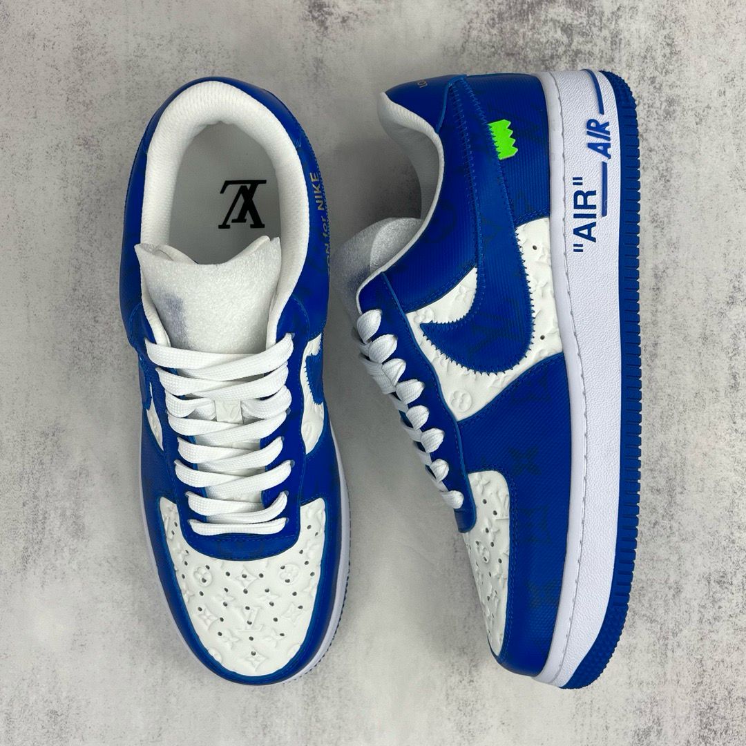 Tênis Cano Baixo Couro Azul Detalhe Branco