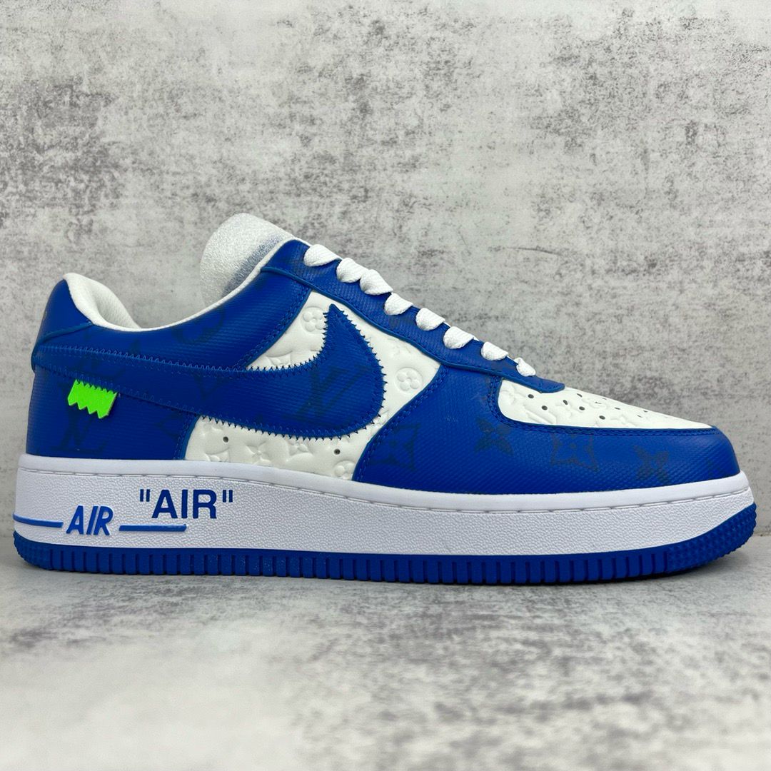 Tênis Cano Baixo Couro Azul Detalhe Branco